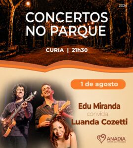 Edu Miranda e Luanda Cozetti hoje nos “Concertos no Parque”