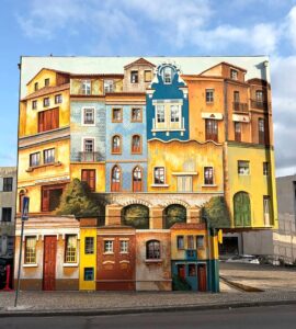 Águeda reforça roteiro de arte urbana com novo mural inspirado na memória arquitetónica da cidade