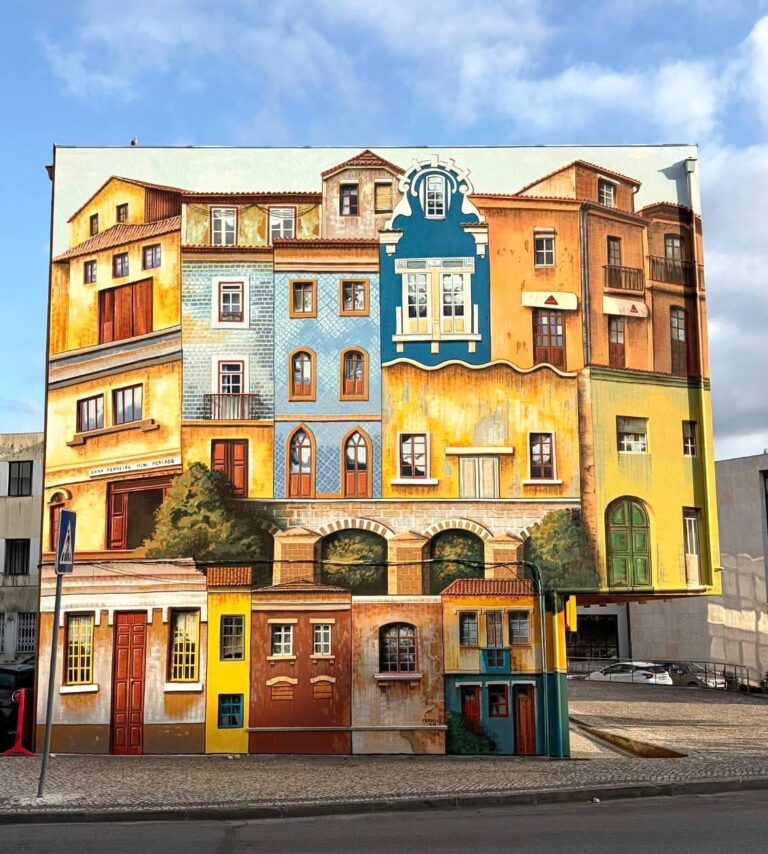 Águeda reforça roteiro de arte urbana com novo mural inspirado na memória arquitetónica da cidade